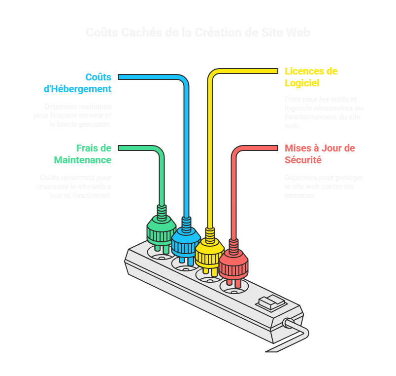 Coûts cachés et additionnels pour la création d'un site web