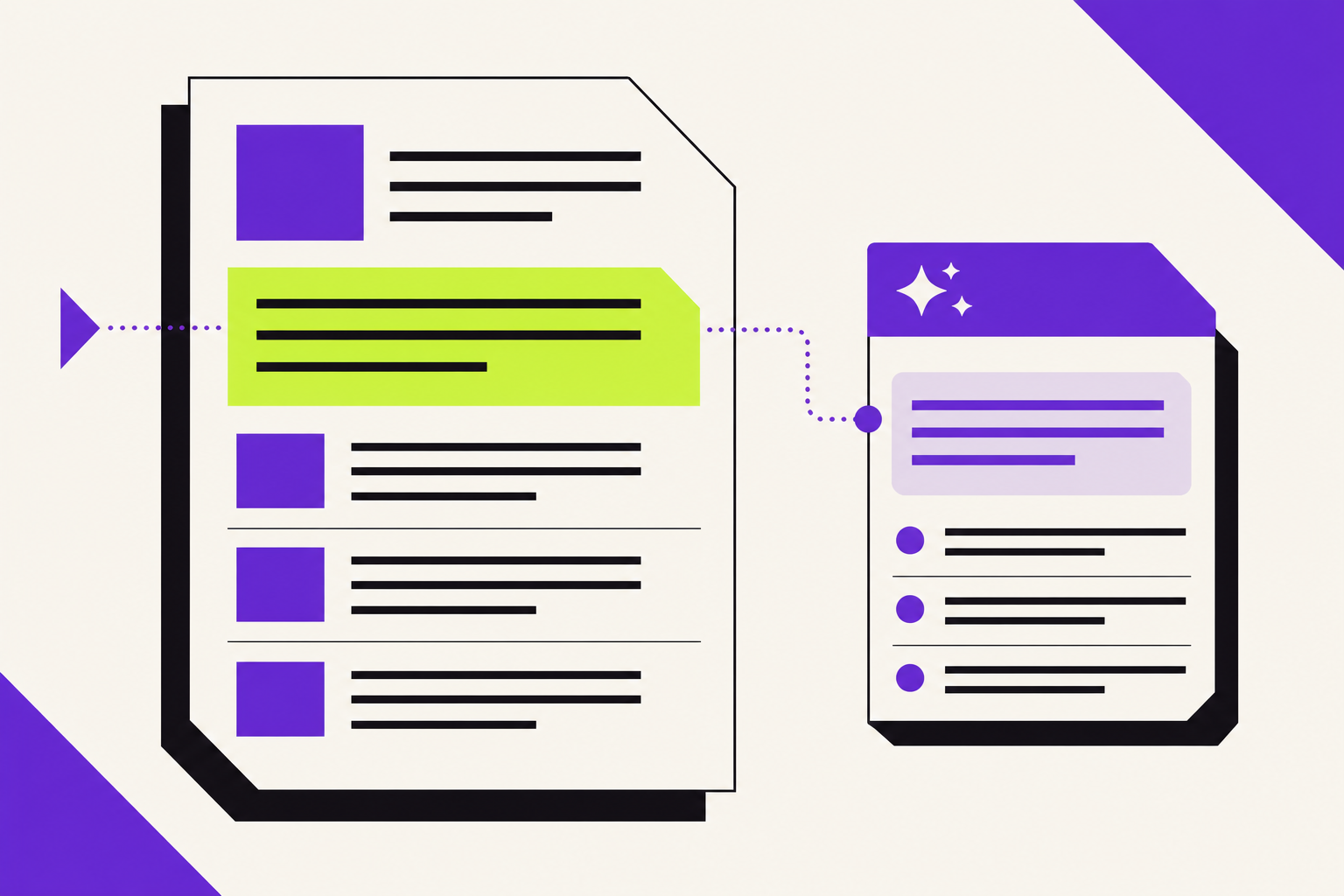 Illustration answer-first : réponse directe en tête de contenu pour Google AI Overview